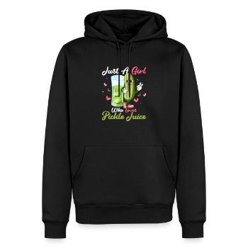 Just A Girl Who Loves Pickle Juice Fitness Vegan C - Männer Premium Bio Hoodie - Schwarz - Vorne - Nico (187cm)