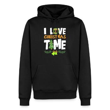 I Love Christmas Time - Männer Premium Bio Hoodie - Schwarz - Vorne - Nico (187cm)