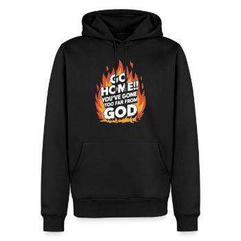 RENTRE CHEZ TOI - Sweat à capuche Premium bio Homme - noir - Devant - Nico (187cm)