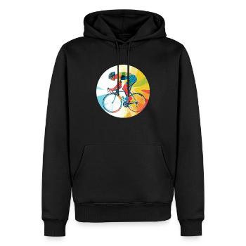 Road cyclist, cyclist - Men’s Premium Organic Hoodie - black - Front - Nico (187cm)
