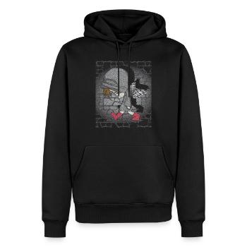 dark boy - Männer Premium Bio Hoodie - Schwarz - Vorne - Nico (187cm)