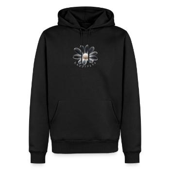 Glücksblume Fleur de bonheur - Sweat à capuche Premium bio Homme - noir - Devant - Nico (187cm)