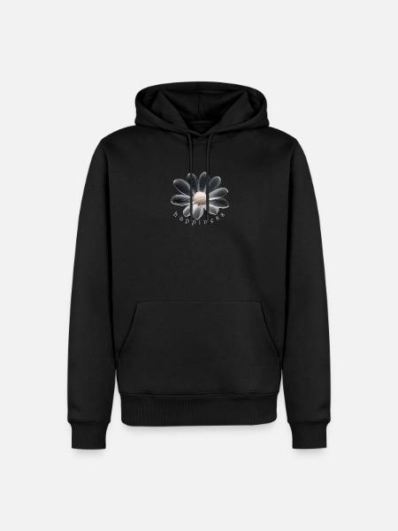 Glücksblume Happiness Flower - Men’s Premium Organic Hoodie - black