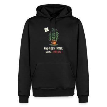Cannabis - Sweat à capuche Premium bio Homme - noir - Devant - Nico (187cm)