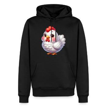 Chicken / Hünchen - Männer Premium Bio Hoodie - Schwarz - Vorne - Nico (187cm)