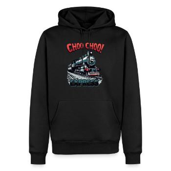 LOCOMOTIVE - Sweat à capuche Premium bio Homme - noir - Devant - Nico (187cm)