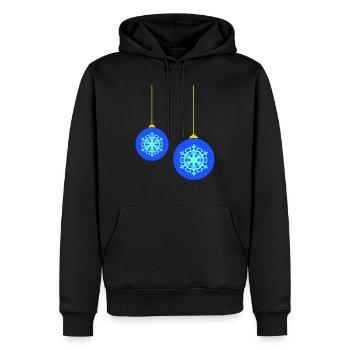 Boules de Noël - Sweat à capuche Premium bio Homme - noir - Devant - Nico (187cm)