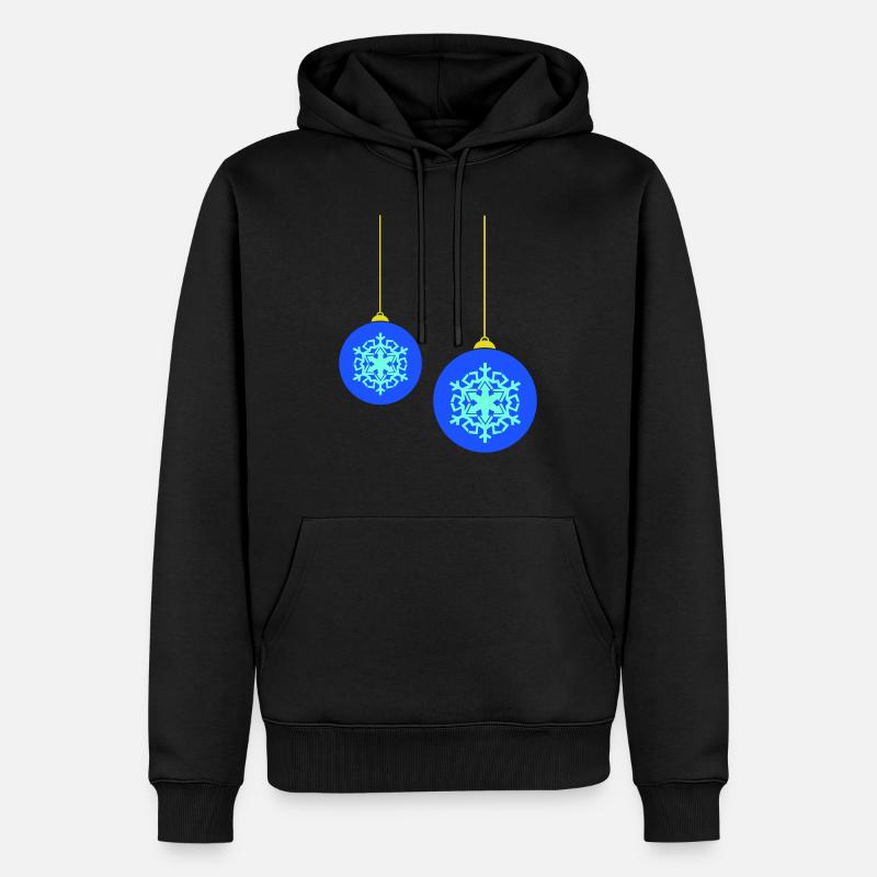 weihnachtskugeln - Männer Premium Bio Hoodie - Schwarz