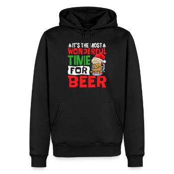 It's The Most Wonderful Time For Beer Christmas S - Männer Premium Bio Hoodie - Schwarz - Vorne - Nico (187cm)