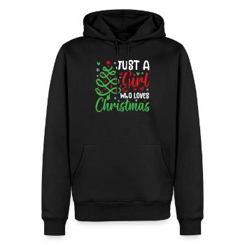 Just A Girl Who Loves Christmas Sister Holiday - Männer Premium Bio Hoodie - Schwarz - Vorne - Nico (187cm)