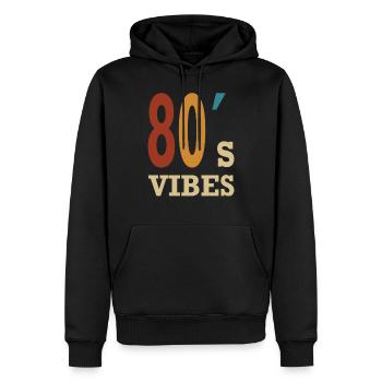 80er Jahre Party Geschenk - Männer Premium Bio Hoodie - Schwarz - Vorne - Nico (187cm)