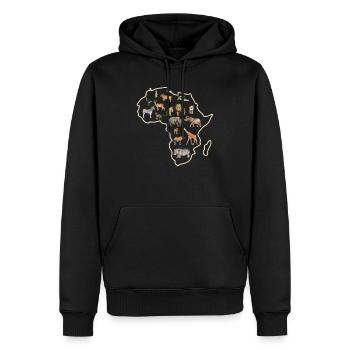 Tiere, die in Afrika leben - Männer Premium Bio Hoodie - Schwarz - Vorne - Nico (187cm)