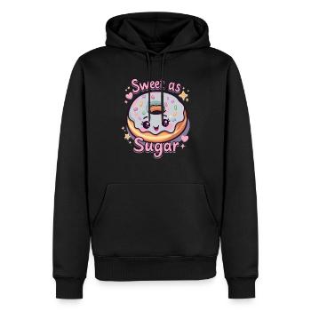 SÜSS WIE ZUCKER - Männer Premium Bio Hoodie - Schwarz - Vorne - Nico (187cm)