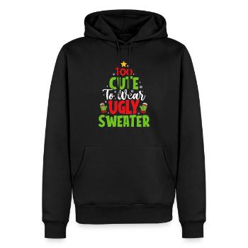 Trop mignon pour porter un pull laid Vacances de Noël - Sweat à capuche Premium bio Homme - noir - Devant - Nico (187cm)