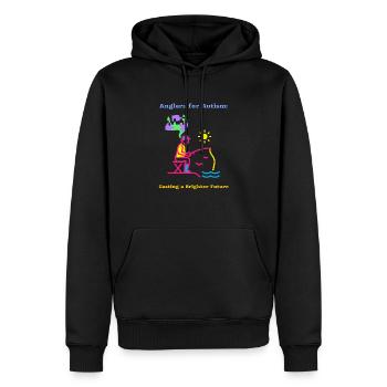 Pêcheurs pour l’autisme : un avenir meilleur - Sweat à capuche Premium bio Homme - noir - Devant - Nico (187cm)