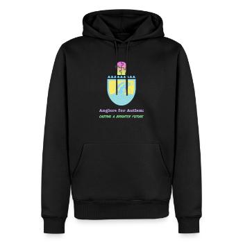 Pêcheurs pour l’autisme : un avenir meilleur - Sweat à capuche Premium bio Homme - noir - Devant - Nico (187cm)