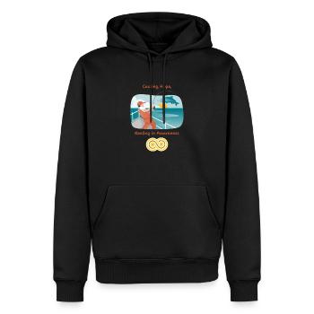 Donner de l’espoir, prendre conscience - Sweat à capuche Premium bio Homme - noir - Devant - Nico (187cm)