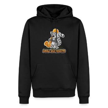 JUNGLE JAZZ MAESTRO - Männer Premium Bio Hoodie - Schwarz - Vorne - Nico (187cm)