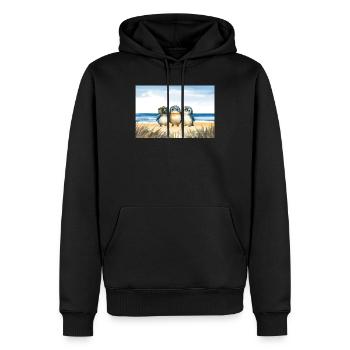 Bezaubernde Pinguine Adorables Pinguins - Sweat à capuche Premium bio Homme - noir - Devant - Nico (187cm)