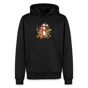 Niedlicher Weihnachtsigel Cute Christmas Hedgehog - Männer Premium Bio Hoodie - Schwarz - Vorne - Nico (187cm)