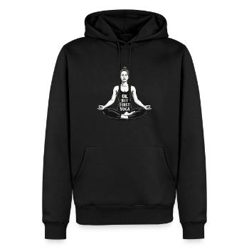 FEEL YOUR SELf - Men’s Premium Organic Hoodie - black - Front - Nico (187cm)