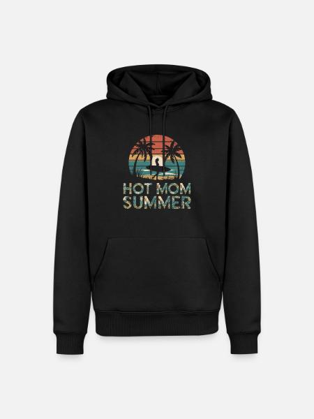 Hot Mom Summer - Surf - Men’s Premium Organic Hoodie - black