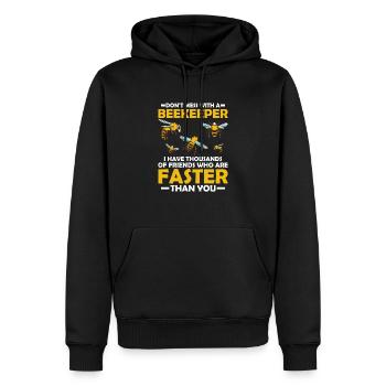 Don't Mess With A Beekeeper Beekeeping Apiarist - Männer Premium Bio Hoodie - Schwarz - Vorne - Nico (187cm)