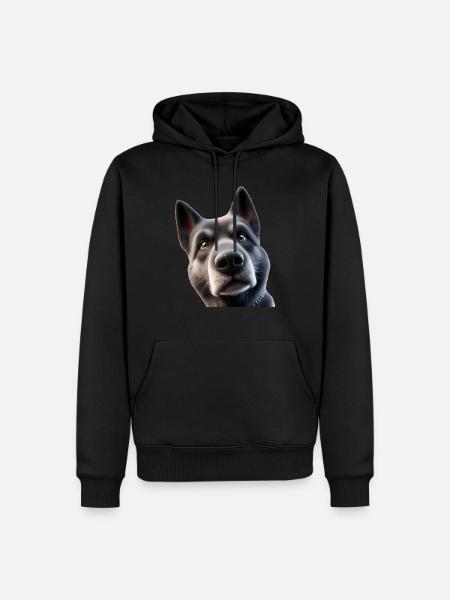 Dog Head 2 - Men’s Premium Organic Hoodie - black