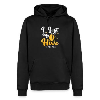 J’ai laissé ma ruche à l’abeille ici apiculteur apiariseurBeeke - Sweat à capuche Premium bio Homme - noir - Devant - Nico (187cm)