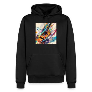 Ukulele - Männer Premium Bio Hoodie - Schwarz - Vorne - Nico (187cm)