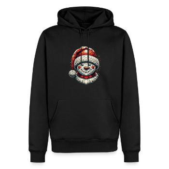 Polygon Art Snowman Santa Hat Original - Men’s Premium Organic Hoodie - black - Front - Nico (187cm)