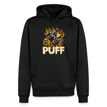 Puff rap hip hop musik - Männer Premium Bio Hoodie - Schwarz - Vorne - Nico (187cm)