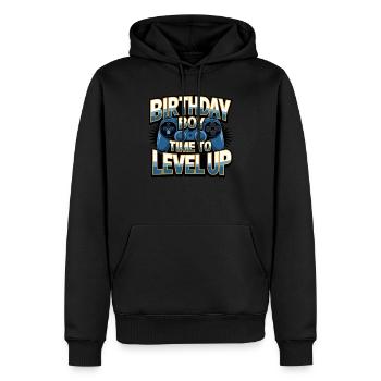 Birthday Boy Time to Level Up Birthday Gamer Boys - Sweat à capuche Premium bio Homme - noir - Devant - Nico (187cm)