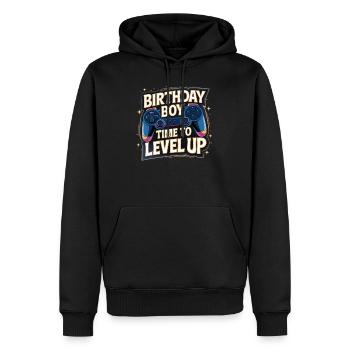 Birthday Boy Time to Level Up Birthday Gamer Boys - Sweat à capuche Premium bio Homme - noir - Devant - Nico (187cm)