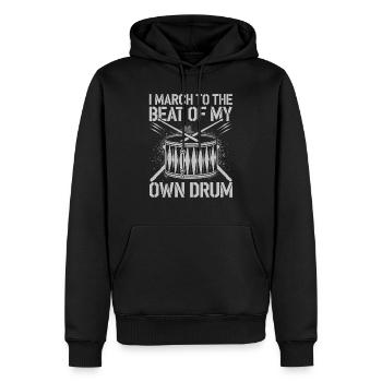 Une musique de cœur et de rythme - Sweat à capuche Premium bio Homme - noir - Devant - Nico (187cm)