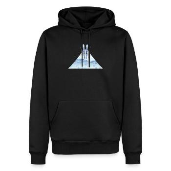 Ski d’hiver Aventure Design Ski d’hiver - Sweat à capuche Premium bio Homme - noir - Devant - Nico (187cm)