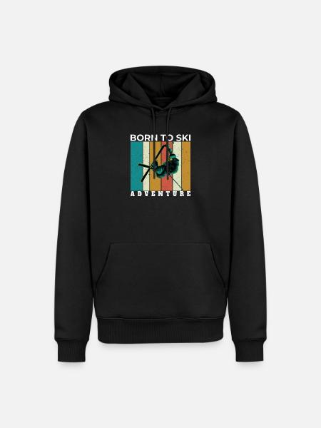 Retro-Skiing Design Retro Skiing Design - Men’s Premium Organic Hoodie - black