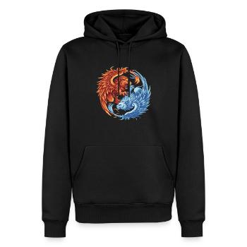 BALANCE LIFE - Men’s Premium Organic Hoodie - black - Front - Nico (187cm)