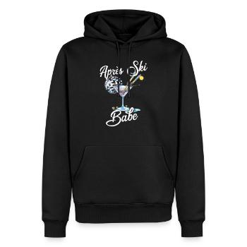 Après-ski Babe Tenue de Ski Femme Celebrate - Sweat à capuche Premium bio Homme - noir - Devant - Nico (187cm)