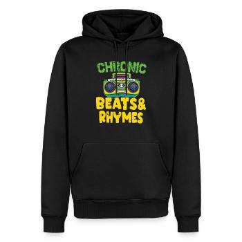 Beats - Männer Premium Bio Hoodie - Schwarz - Vorne - Nico (187cm)