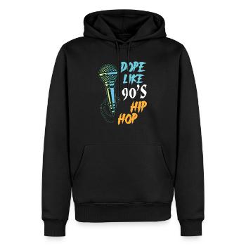 Hip Hop Mikrofon - Männer Premium Bio Hoodie - Schwarz - Vorne - Nico (187cm)