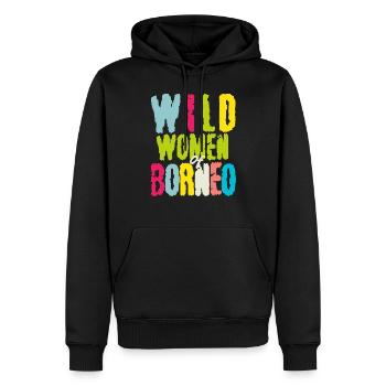 wilde Frau von Borneo Malaysian Asien insel - Männer Premium Bio Hoodie - Schwarz - Vorne - Nico (187cm)