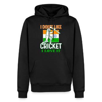 Je n’aime pas le cricket Drôle de fans de cricket indien - Sweat à capuche Premium bio Homme - noir - Devant - Nico (187cm)