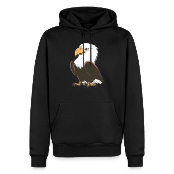 MAJESTIC FLIGHT - Men’s Premium Organic Hoodie - black - Front - Nico (187cm)