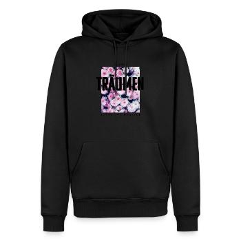 Floral Rêves Fleurs Sauvages Graphique Été Streetwear - Sweat à capuche Premium bio Homme - noir - Devant - Nico (187cm)