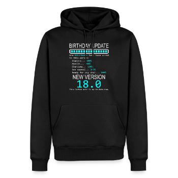 18 Geburtstag Lustiges Geburtstags Outfit Geschenk - Männer Premium Bio Hoodie - Schwarz - Vorne - Nico (187cm)
