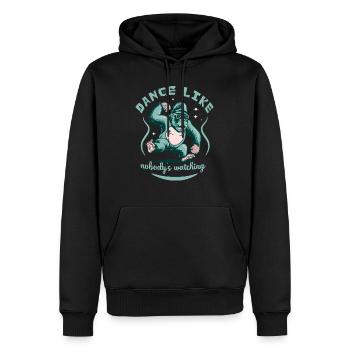 Gorille - Sweat à capuche Premium bio Homme - noir - Devant - Nico (187cm)
