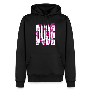 Ja wirklich - Männer Premium Bio Hoodie - Schwarz - Vorne - Nico (187cm)
