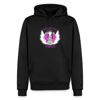 Rosa Delphin Thailand Asien - Männer Premium Bio Hoodie - Schwarz - Vorne - Nico (187cm)