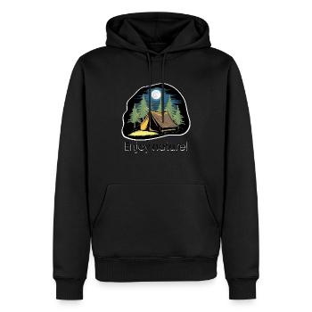 TENTS IN THE WOODS - Men’s Premium Organic Hoodie - black - Front - Nico (187cm)